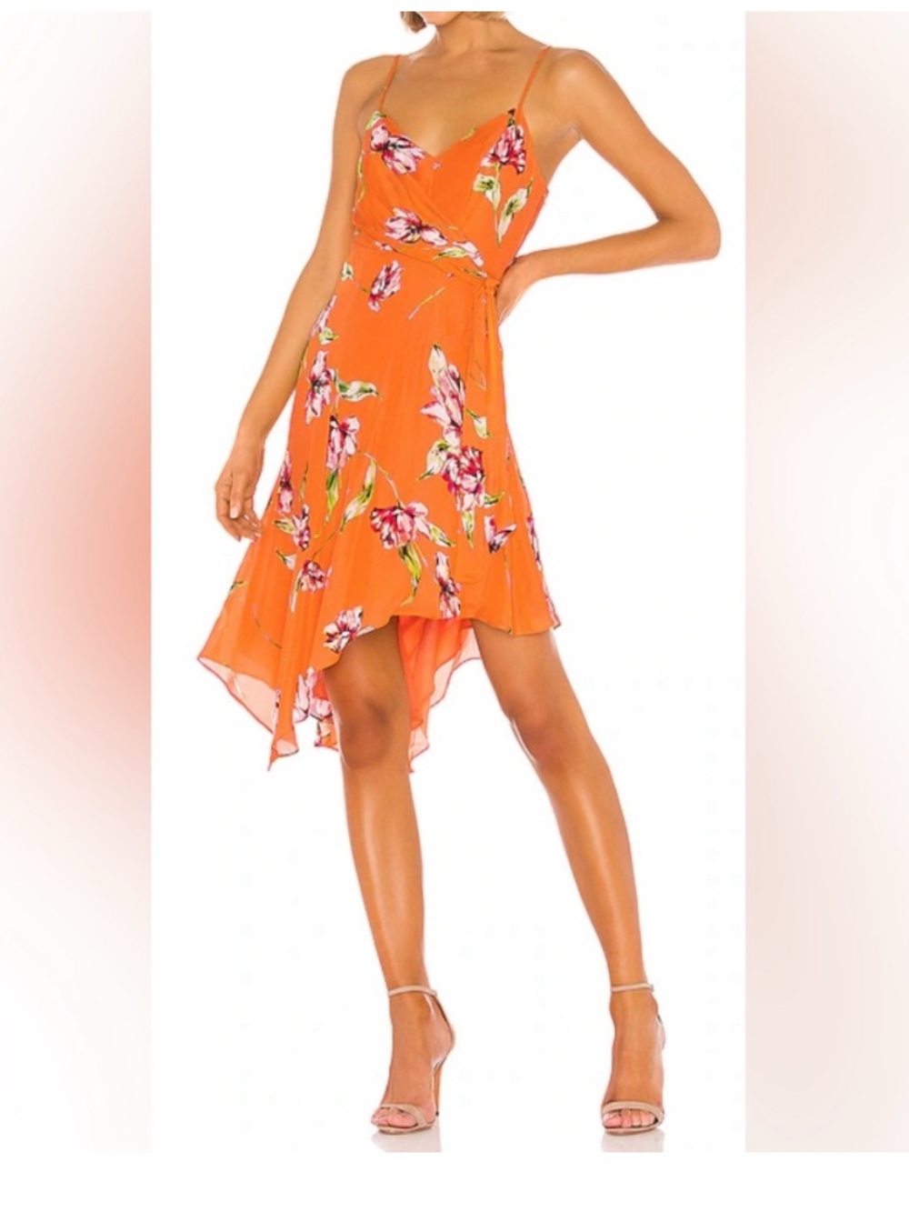 Parker Floral Orange Monroe Dress